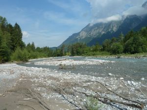 Platz genug findet hier die Alfenz zum mäandrieren- einzigartig in Vorarlberg.